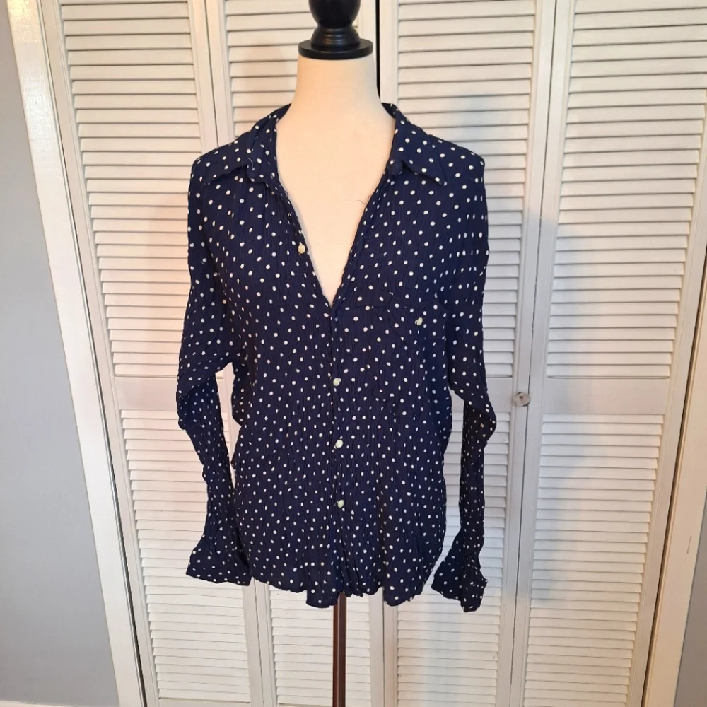 RARE vtg Mr. Circus marco cirri Firenze Italy polka dot shirt large *M6 - Picture 1 of 5